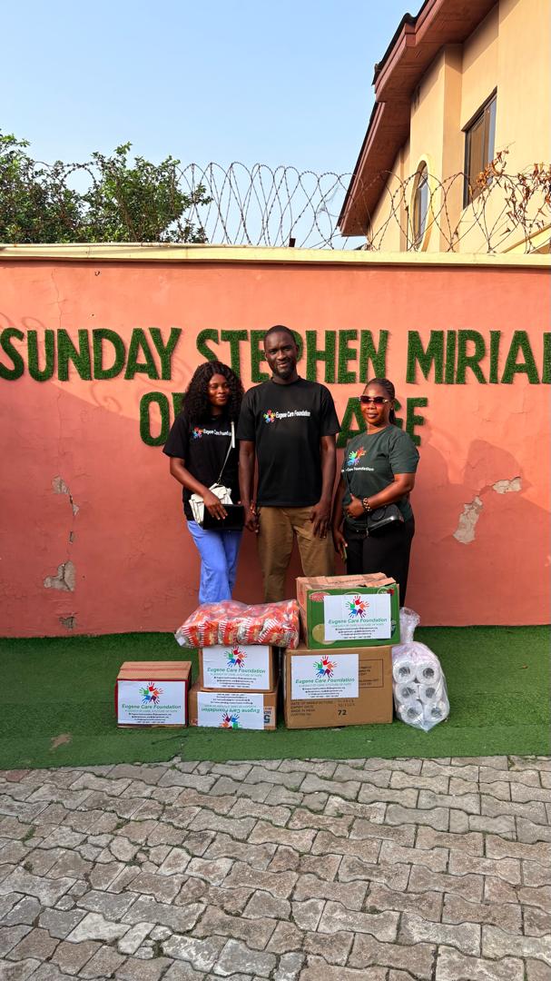 Eugene Care Foundation team delivering supplies at orphanage