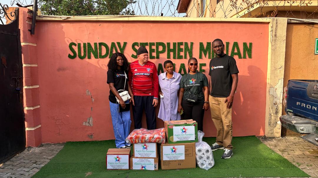 Team at orphanage entrance