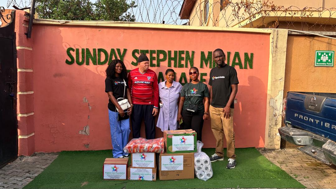 Eugene Care Foundation team at orphanage
